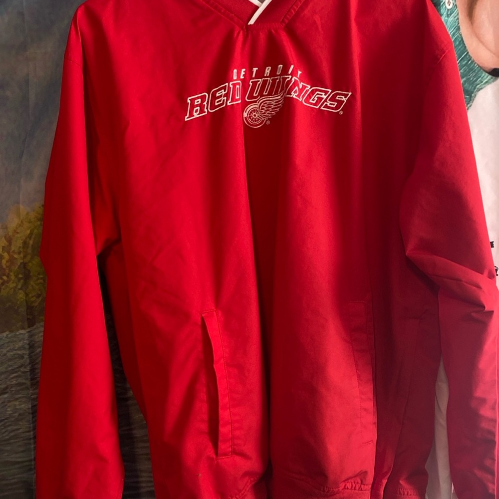 majestic detroit red wings windbreaker